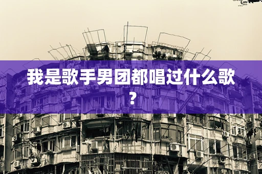 我是歌手男团都唱过什么歌？