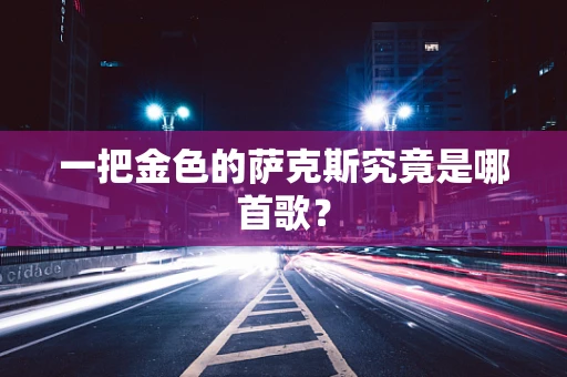 一把金色的萨克斯究竟是哪首歌？