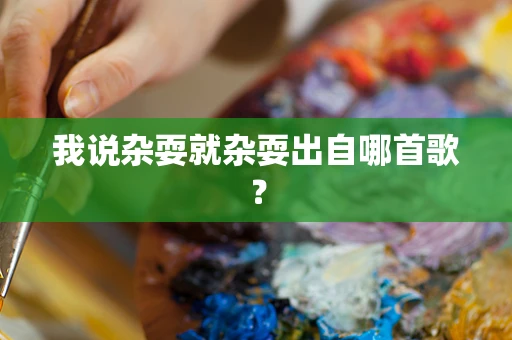 我说杂耍就杂耍出自哪首歌？