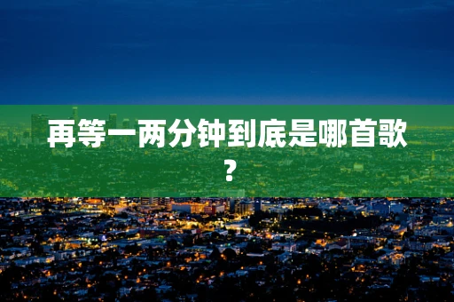 再等一两分钟到底是哪首歌？