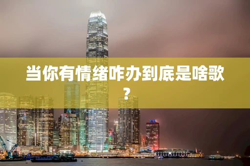 当你有情绪咋办到底是啥歌？