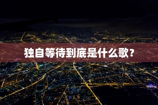 独自等待到底是什么歌？