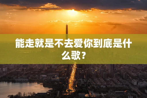 能走就是不去爱你到底是什么歌？