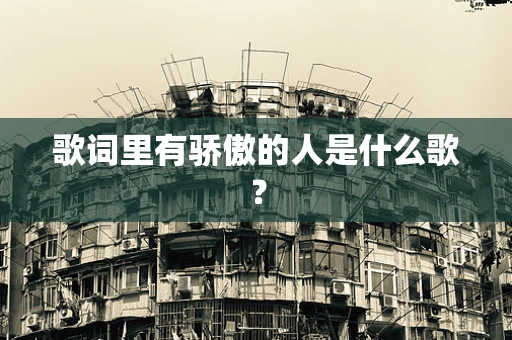 歌词里有骄傲的人是什么歌？