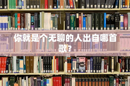 你就是个无聊的人出自哪首歌？