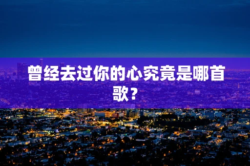 曾经去过你的心究竟是哪首歌？