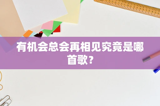 有机会总会再相见究竟是哪首歌？