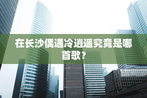 在长沙偶遇冷逍遥究竟是哪首歌？
