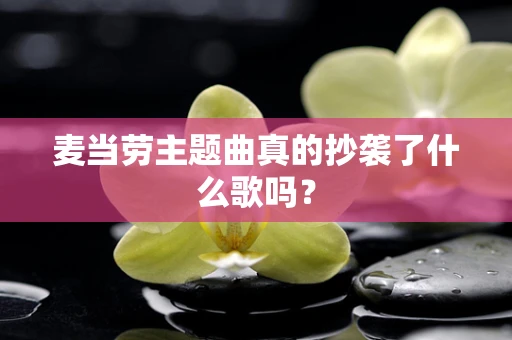 麦当劳主题曲真的抄袭了什么歌吗？