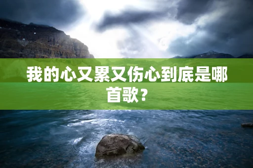 我的心又累又伤心到底是哪首歌？
