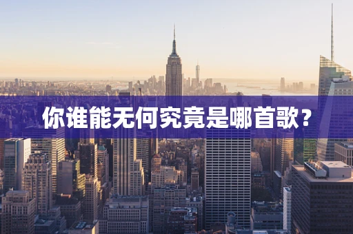 你谁能无何究竟是哪首歌？