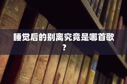 睡觉后的别离究竟是哪首歌？
