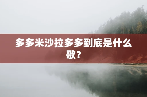 多多米沙拉多多到底是什么歌？