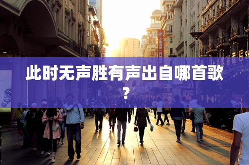 此时无声胜有声出自哪首歌？
