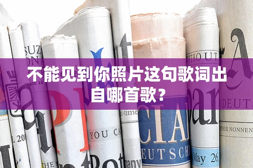 不能见到你照片这句歌词出自哪首歌？