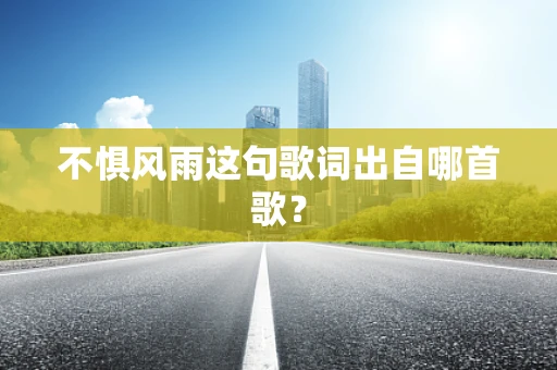 不惧风雨这句歌词出自哪首歌？