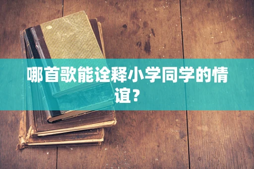 哪首歌能诠释小学同学的情谊？