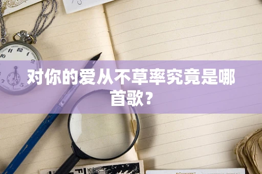 对你的爱从不草率究竟是哪首歌？