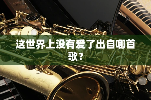 这世界上没有爱了出自哪首歌？
