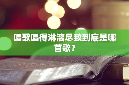 唱歌唱得淋漓尽致到底是哪首歌？