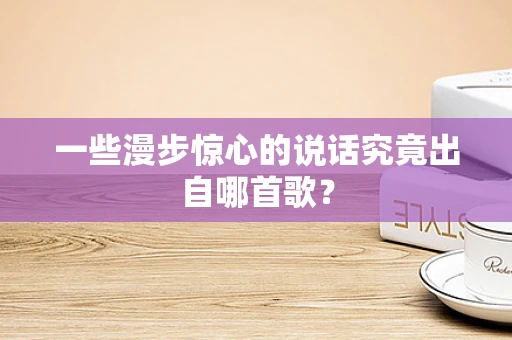 一些漫步惊心的说话究竟出自哪首歌？