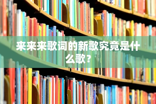 来来来歌词的新歌究竟是什么歌？