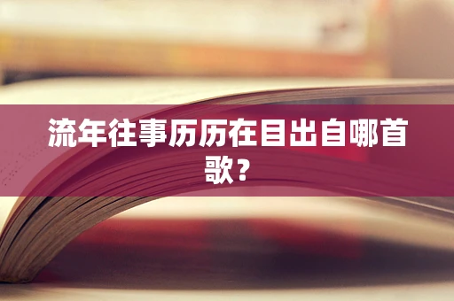 流年往事历历在目出自哪首歌？
