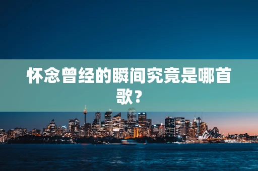 怀念曾经的瞬间究竟是哪首歌？