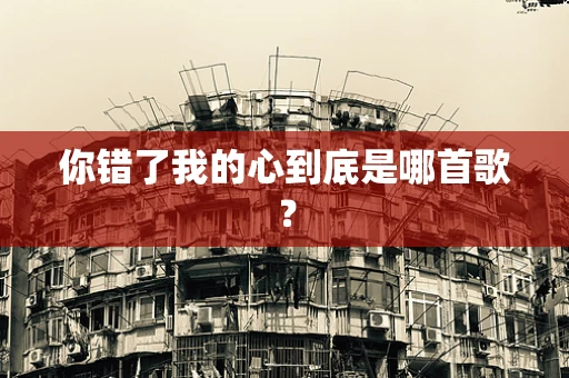 你错了我的心到底是哪首歌？