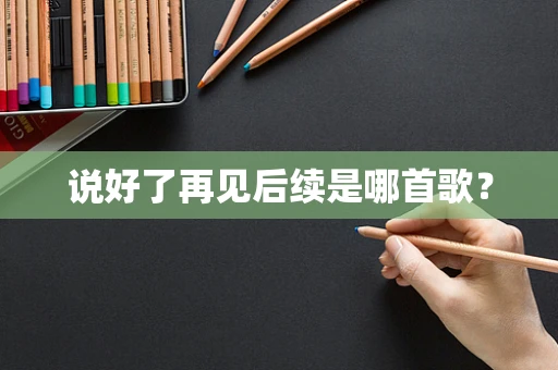 说好了再见后续是哪首歌？