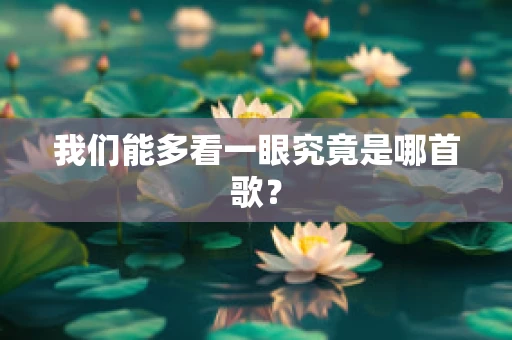 我们能多看一眼究竟是哪首歌？