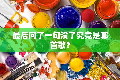 最后问了一句没了究竟是哪首歌？