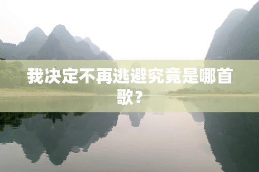 我决定不再逃避究竟是哪首歌？