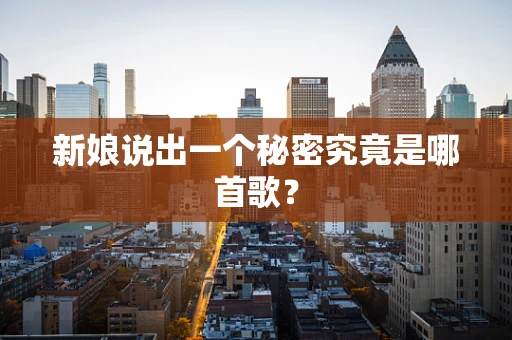 新娘说出一个秘密究竟是哪首歌？