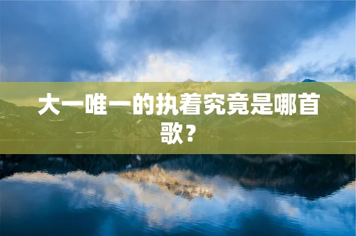 大一唯一的执着究竟是哪首歌？